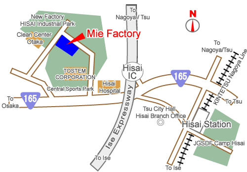 Map of Mie Factory
